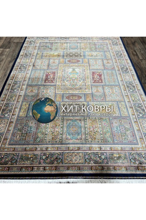 Иранский ковер Qum 464 Синий